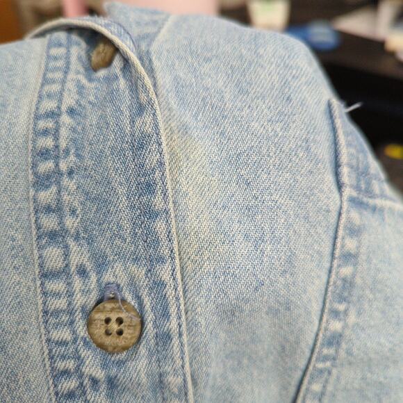 Harley Davidson Denim Shirt Womens XL Blue Button Up - Picture 4 of 9
